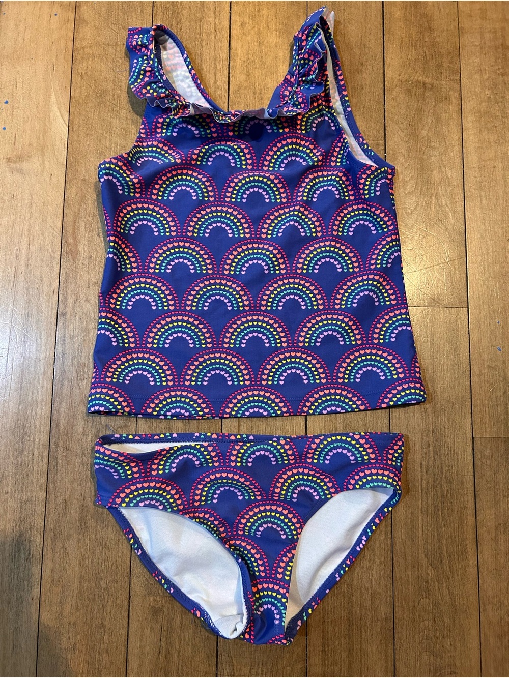 OshKosh B'gosh Purple Rainbow Dot Tankini Set